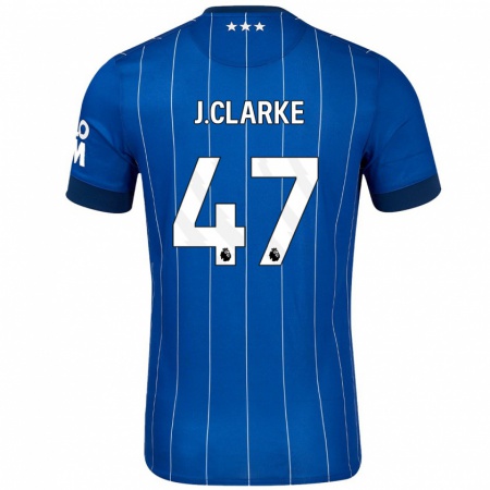 Kandiny Kinderen Jack Clarke #47 Marineblauw Thuisshirt Thuistenue 2024/25 T-Shirt