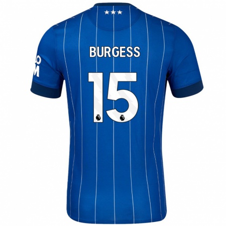 Kandiny Kinderen Cameron Burgess #15 Marineblauw Thuisshirt Thuistenue 2024/25 T-Shirt