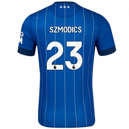 Kandiny Kinderen Sammie Szmodics #23 Marineblauw Thuisshirt Thuistenue 2024/25 T-Shirt