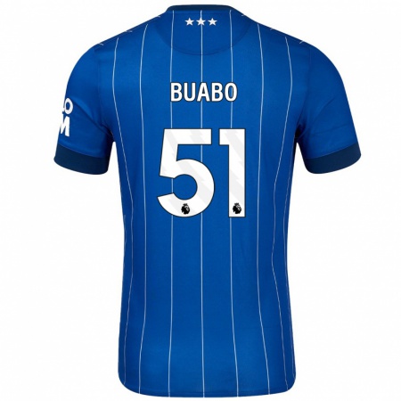 Kandiny Bambino Maglia Gerrard Buabo #51 Blu Navy Kit Gara Home 2024/25 Maglietta