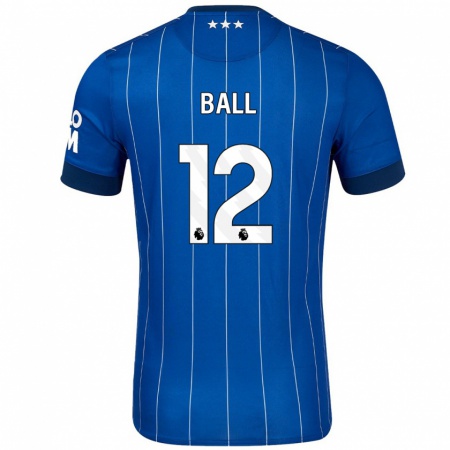 Kandiny Kinderen Dominic Ball #12 Marineblauw Thuisshirt Thuistenue 2024/25 T-Shirt