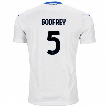 Kandiny Kinderen Ben Godfrey #5 Wit Uitshirt Uittenue 2024/25 T-Shirt