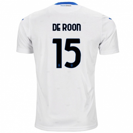 Kandiny Bambino Maglia Marten De Roon #15 Bianco Kit Gara Away 2024/25 Maglietta