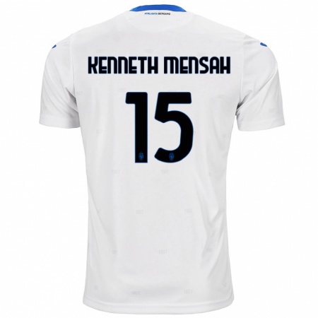 Kandiny Kinderen Anthony Kenneth Mensah #15 Wit Uitshirt Uittenue 2024/25 T-Shirt