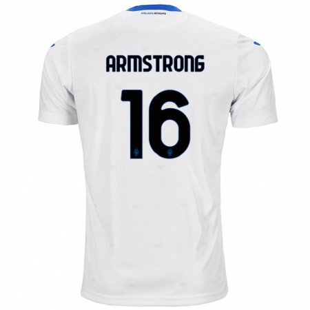 Kandiny Bambino Maglia Daniel Armstrong #16 Bianco Kit Gara Away 2024/25 Maglietta