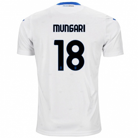 Kandiny Bambino Maglia Giuseppe Mungari #18 Bianco Kit Gara Away 2024/25 Maglietta