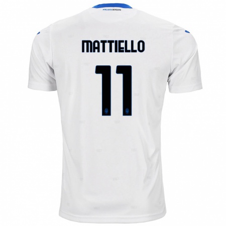 Kandiny Kinderen Federico Mattiello #11 Wit Uitshirt Uittenue 2024/25 T-Shirt