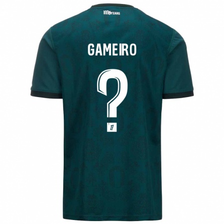 Kandiny Kinderen Benoît Gameiro #0 Donkergroen Uitshirt Uittenue 2024/25 T-Shirt