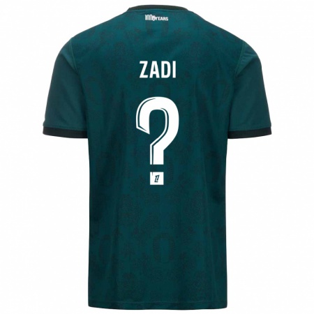 Kandiny Niño Camiseta Alain Zadi #0 Verde Oscuro 2ª Equipación 2024/25 La Camisa