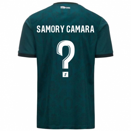 Kandiny Kinder Verges Samory Camara #0 Dunkelgrün Auswärtstrikot Trikot 2024/25 T-Shirt Österreich