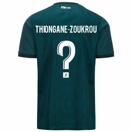 Kandiny Kinderen Ackah-Tidiane Thiongane-Zoukrou #0 Donkergroen Uitshirt Uittenue 2024/25 T-Shirt