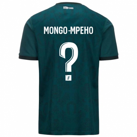 Kandiny Kinderen Djordan Mongo-Mpeho #0 Donkergroen Uitshirt Uittenue 2024/25 T-Shirt