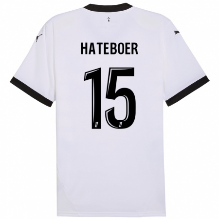 Kandiny Kinderen Hans Hateboer #15 Wit Zwart Uitshirt Uittenue 2024/25 T-Shirt