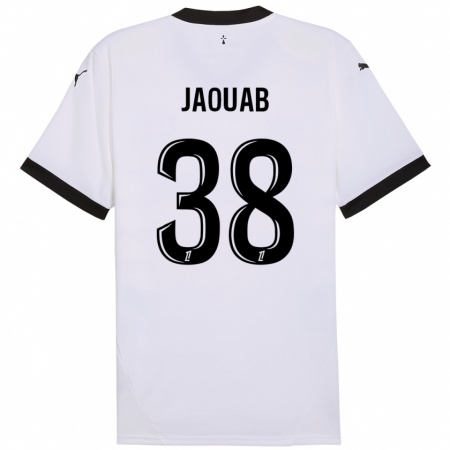 Kandiny Bambino Maglia Mohamed Jaouab #38 Bianco Nero Kit Gara Away 2024/25 Maglietta