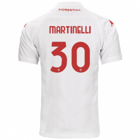 Kandiny Kinderen Tommaso Martinelli #30 Wit Uitshirt Uittenue 2024/25 T-Shirt