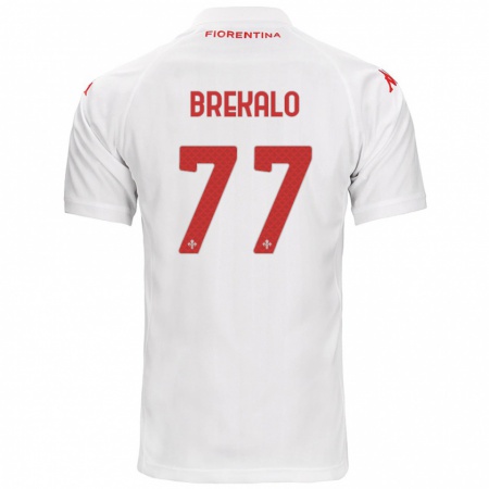 Kandiny Bambino Maglia Josip Brekalo #77 Bianco Kit Gara Away 2024/25 Maglietta