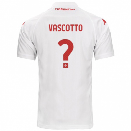 Kandiny Kinderen Edoardo Vascotto #0 Wit Uitshirt Uittenue 2024/25 T-Shirt