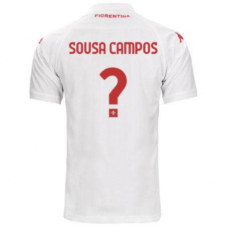 Kandiny Bambino Maglia Matteo Sousa Campos #0 Bianco Kit Gara Away 2024/25 Maglietta