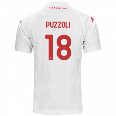 Kandiny Kinderen Giorgio Puzzoli #18 Wit Uitshirt Uittenue 2024/25 T-Shirt