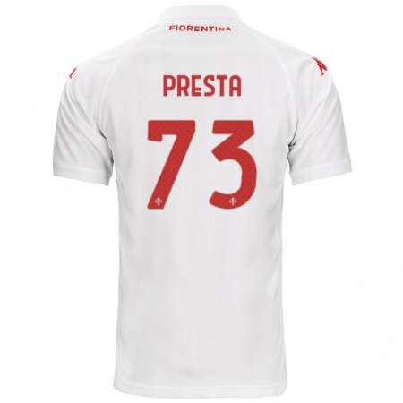 Kandiny Kinderen Francesco Presta #73 Wit Uitshirt Uittenue 2024/25 T-Shirt