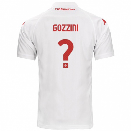 Kandiny Bambino Maglia Gozzini #0 Bianco Kit Gara Away 2024/25 Maglietta