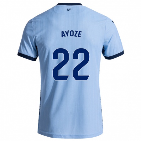 Kandiny Kinderen Ayoze Pérez #22 Hemelsblauw Uitshirt Uittenue 2024/25 T-Shirt