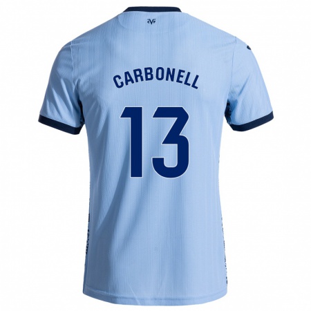 Kandiny Kinderen Carmen Carbonell #13 Hemelsblauw Uitshirt Uittenue 2024/25 T-Shirt