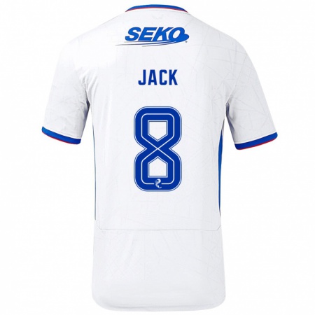 Kandiny Kinder Ryan Jack #8 Weiß Blau Auswärtstrikot Trikot 2024/25 T-Shirt Österreich