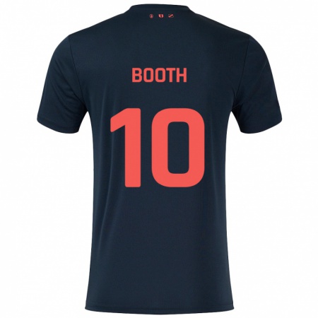 Kandiny Kinder Taylor Booth #10 Schwarz Rot Auswärtstrikot Trikot 2024/25 T-Shirt Österreich