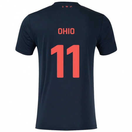 Kandiny Kinder Noah Ohio #11 Schwarz Rot Auswärtstrikot Trikot 2024/25 T-Shirt Österreich