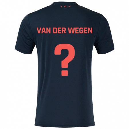 Kandiny Kinderen Sil Van Der Wegen #0 Zwart Rood Uitshirt Uittenue 2024/25 T-Shirt