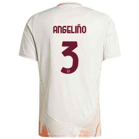 Kandiny Kinderen Angeliño #3 Crème Wit Oranje Uitshirt Uittenue 2024/25 T-Shirt