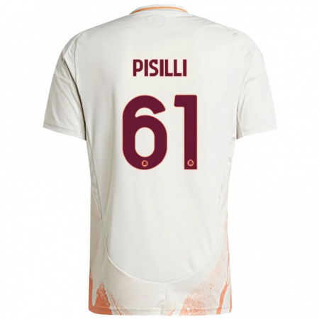 Kandiny Kinderen Niccolò Pisilli #61 Crème Wit Oranje Uitshirt Uittenue 2024/25 T-Shirt