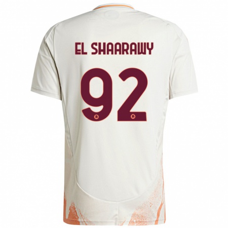 Kandiny Kinderen Stephan El Shaarawy #92 Crème Wit Oranje Uitshirt Uittenue 2024/25 T-Shirt