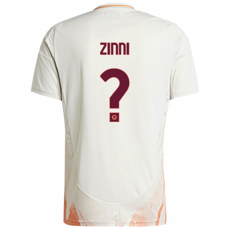 Kandiny Kinderen Raul Zinni #0 Crème Wit Oranje Uitshirt Uittenue 2024/25 T-Shirt