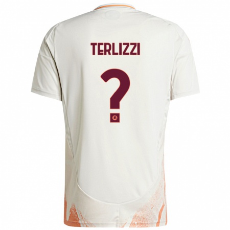 Kandiny Kinderen Federico Terlizzi #0 Crème Wit Oranje Uitshirt Uittenue 2024/25 T-Shirt