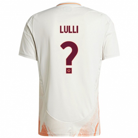 Kandiny Kinderen Emanuele Lulli #0 Crème Wit Oranje Uitshirt Uittenue 2024/25 T-Shirt