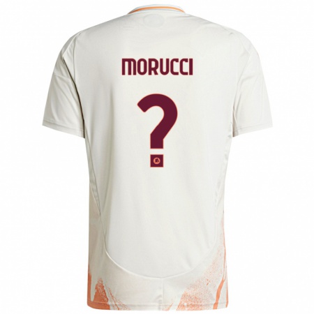 Kandiny Kinderen Edoardo Morucci #0 Crème Wit Oranje Uitshirt Uittenue 2024/25 T-Shirt