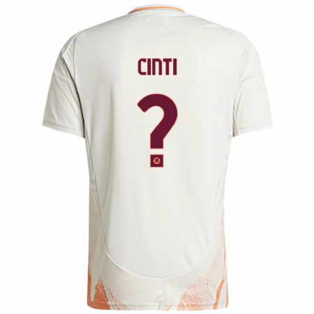 Kandiny Kinderen Valerio Cinti #0 Crème Wit Oranje Uitshirt Uittenue 2024/25 T-Shirt