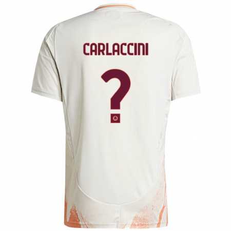 Kandiny Kinderen Samuele Carlaccini #0 Crème Wit Oranje Uitshirt Uittenue 2024/25 T-Shirt