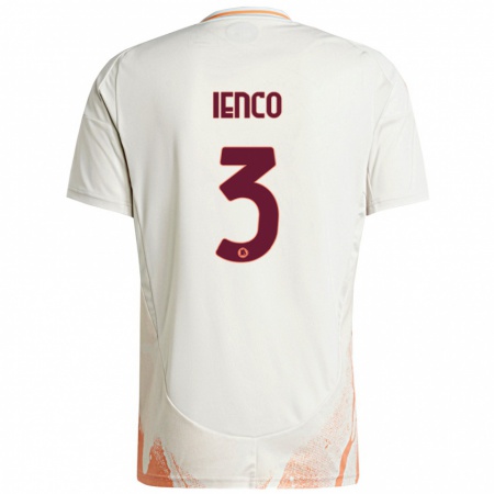 Kandiny Kinderen Simone Ienco #3 Crème Wit Oranje Uitshirt Uittenue 2024/25 T-Shirt