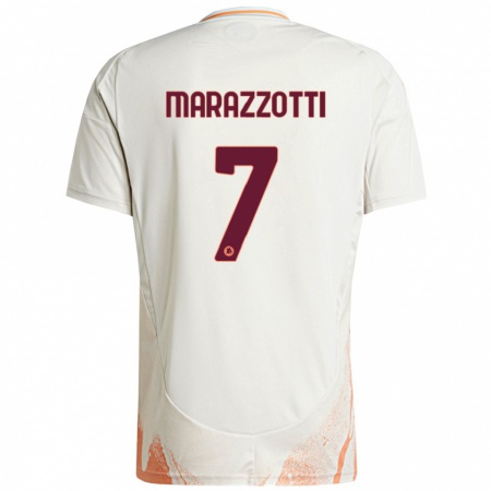 Kandiny Kinderen Fabrizio Marazzotti #7 Crème Wit Oranje Uitshirt Uittenue 2024/25 T-Shirt