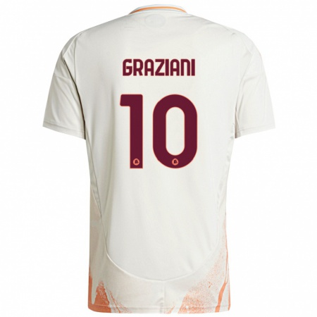 Kandiny Kinderen Leonardo Graziani #10 Crème Wit Oranje Uitshirt Uittenue 2024/25 T-Shirt