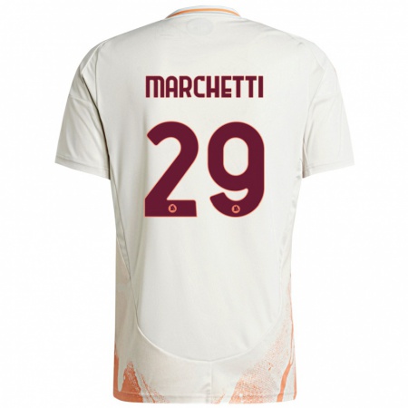 Kandiny Kinderen Tommaso Marchetti #29 Crème Wit Oranje Uitshirt Uittenue 2024/25 T-Shirt