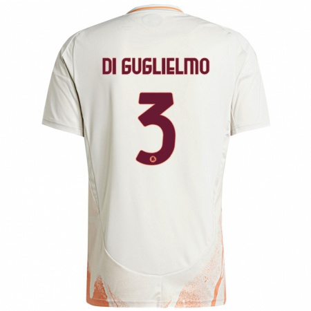 Kandiny Kinderen Lucia Di Guglielmo #3 Crème Wit Oranje Uitshirt Uittenue 2024/25 T-Shirt