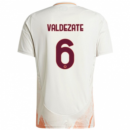 Kandiny Kinderen Oihane Valdezate #6 Crème Wit Oranje Uitshirt Uittenue 2024/25 T-Shirt