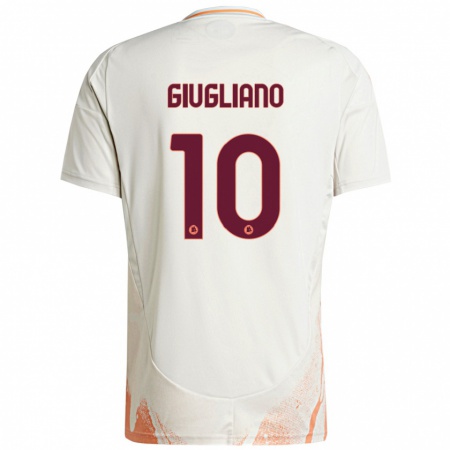 Kandiny Kinderen Manuela Giugliano #10 Crème Wit Oranje Uitshirt Uittenue 2024/25 T-Shirt