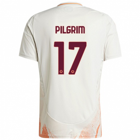 Kandiny Kinderen Alayah Pilgrim #17 Crème Wit Oranje Uitshirt Uittenue 2024/25 T-Shirt