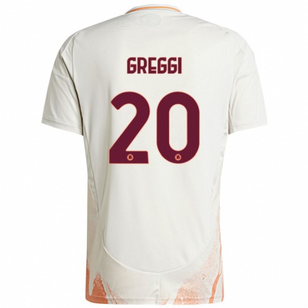 Kandiny Kinderen Giada Greggi #20 Crème Wit Oranje Uitshirt Uittenue 2024/25 T-Shirt