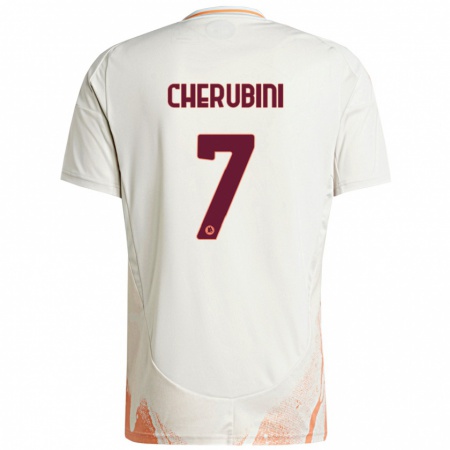 Kandiny Kinderen Luigi Cherubini #7 Crème Wit Oranje Uitshirt Uittenue 2024/25 T-Shirt